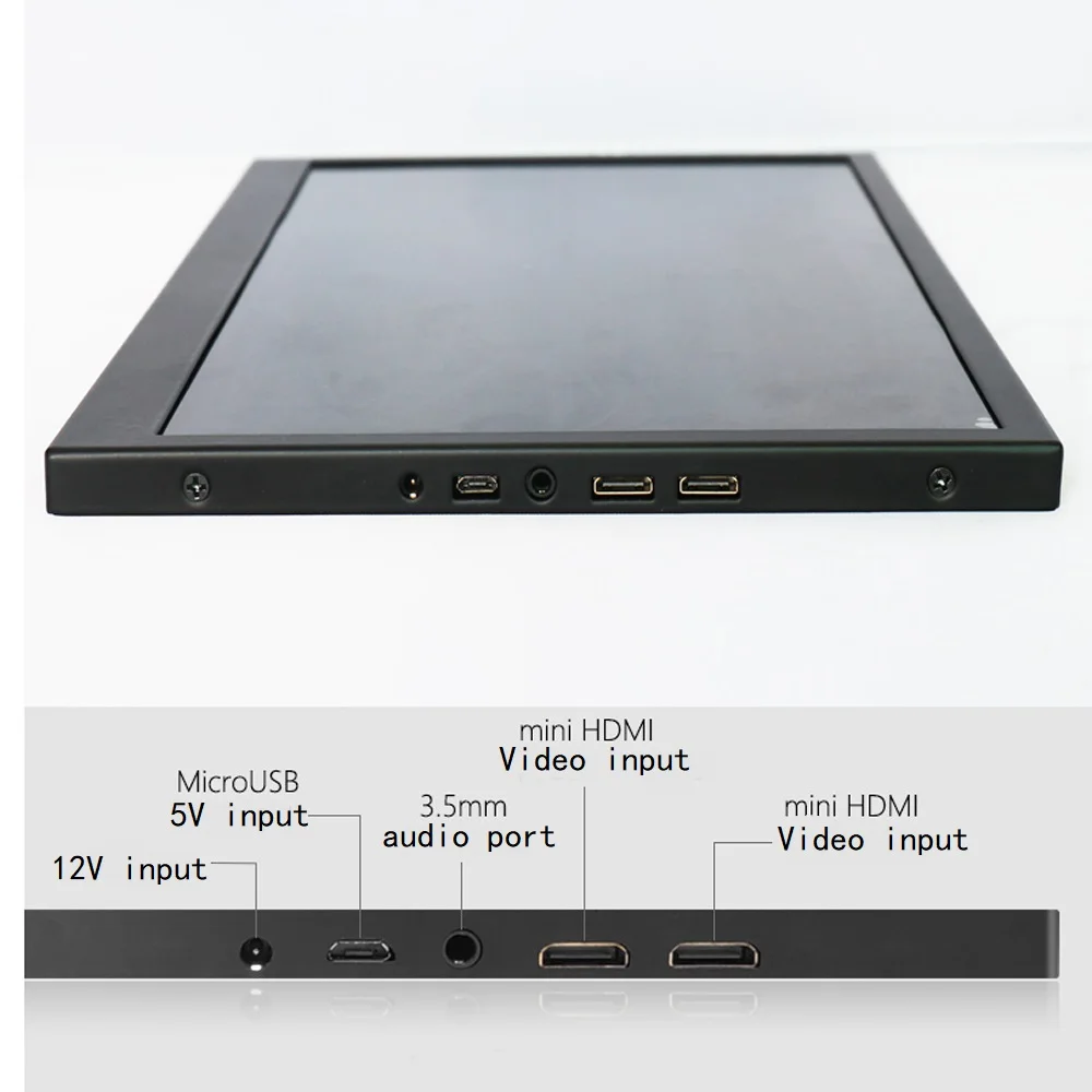 13.3 inch FHD 1920x1080 Monitor 1080P IPS Game Display Dual HDMI Input for PC DVD PS3 PS4 Xbox One