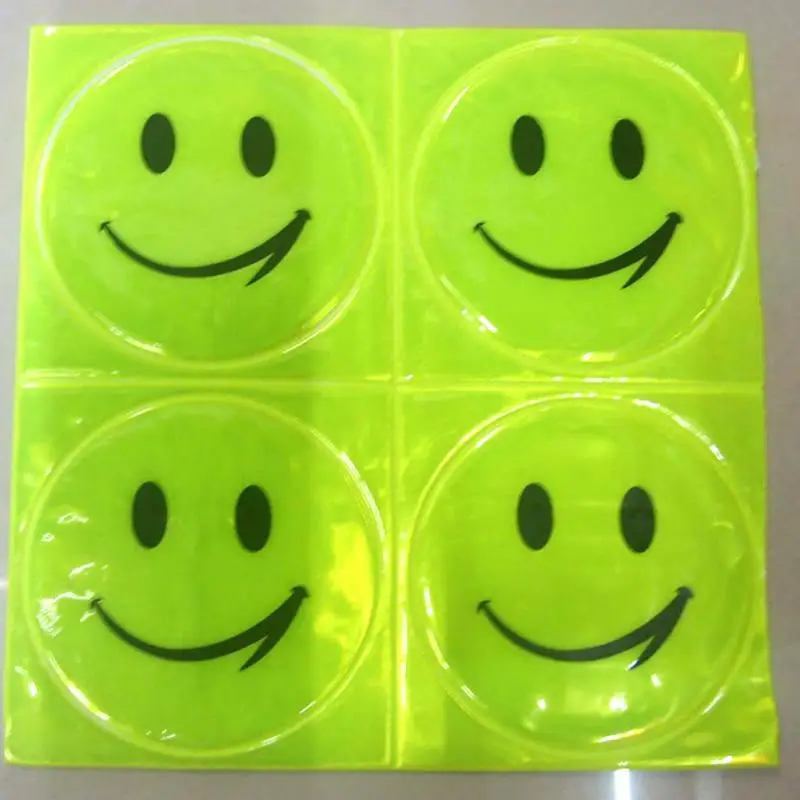 Горячая Распродажа, забавная Светоотражающая наклейка на велосипед, улыбающееся лицо, Наклейка На горный велосипед, наклейка для ночной езды - Цвет: As Pictures Show
