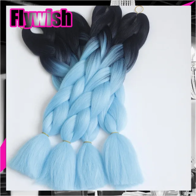 Hollywood Braiding Hair Styles Yaki Straight 24in 60cm Ombre Color Two Tone Black Grey 100 Synthetic Kanekalon Jumbo Braid Hair Kanekalon Jumbo Braid Hair Braiding Hairbraid Hair Style Aliexpress