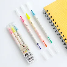 Coloffice 3 шт./компл. 6 цветов с двойной головкой хайлайтер цветной маркер детская ручка для рисования студенческий маркер для учебы канцелярские принадлежности