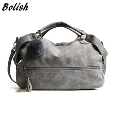 Женские сумки через плечо Bolish, женские модные меховые сумки с кисточками, винтажные женские сумки через плечо с кисточками, повседневные сумки для девушек