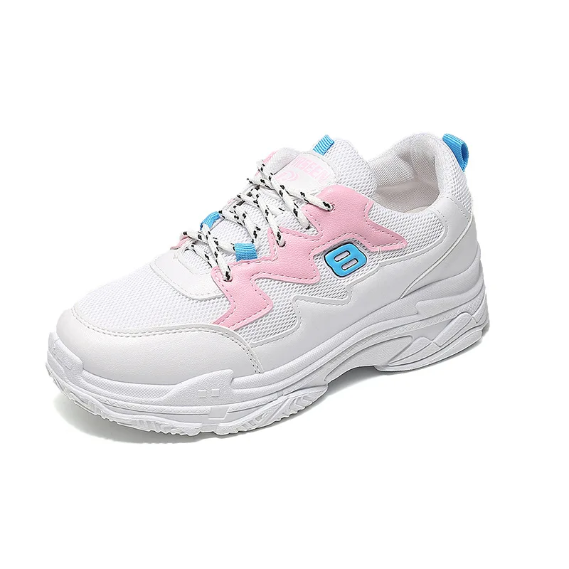 

2019 new summer breathable mesh mesh shoes comfortable wild white shoes comfortable trend thick bottom sneakers
