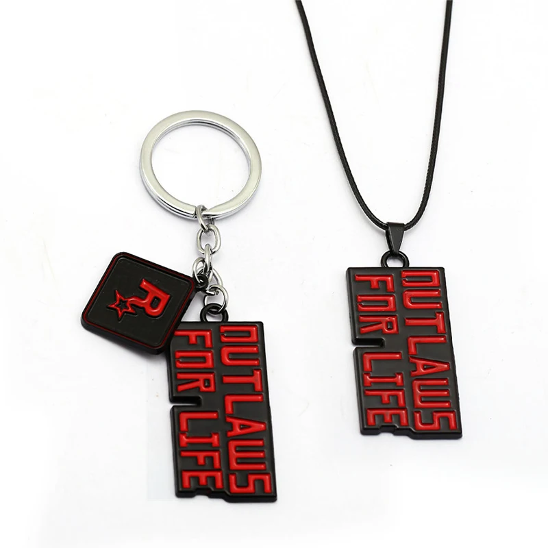 

Game Red Dead Redemption 2 Keychain Dog Tag Key Ring Rape Chain Pendant Men Fans Car Toy Jewelry Souvenir Chaveiro llaveros