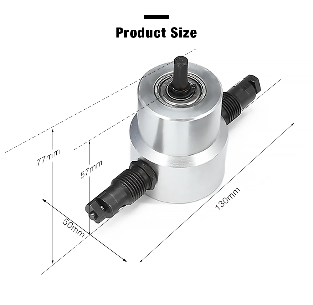 Профессиональный двойной головкой резак для листового металла дрель крепления Бесплатный режущий инструмент Nibbler резка листового металла аксессуары для электроинструмента