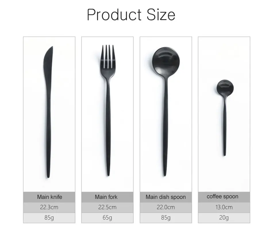 Brand Dinnerware Set Stainless Steel Cutlery Set 4 Pieces Black Knife Fork Set Tableware Gold Silver Cutleries Western Food Set (11)