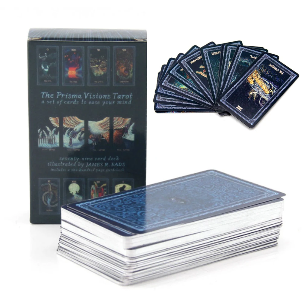Prisma Visions tarot deck английская версия серебряное гадание игральные карты, настольные игры для магии the gathering 78-card