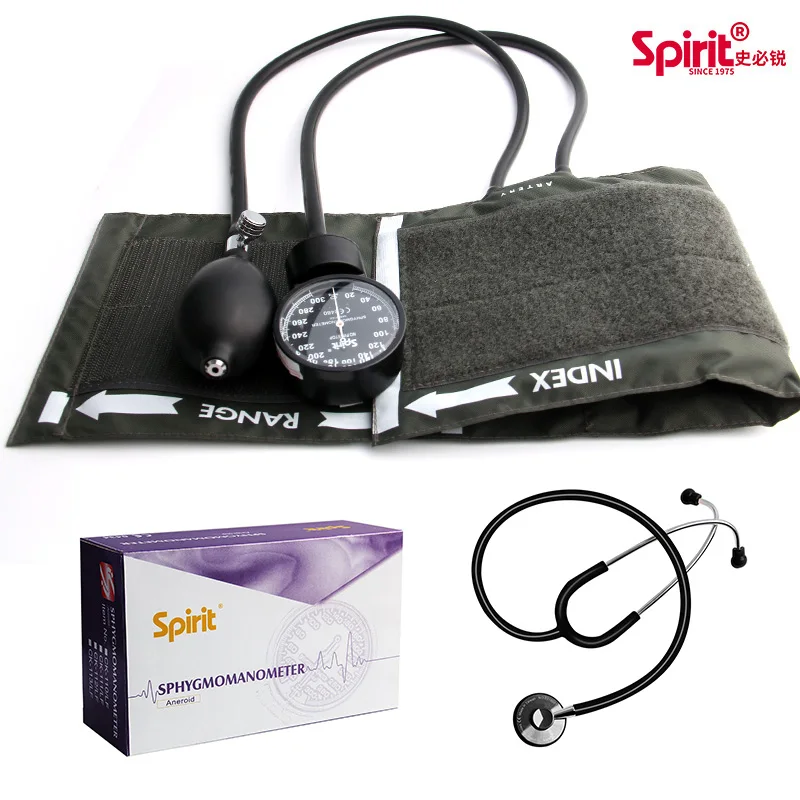 Spirit Blood Pressure Monitor Aneroid Sphygmomanometer Cuff Kit Upper