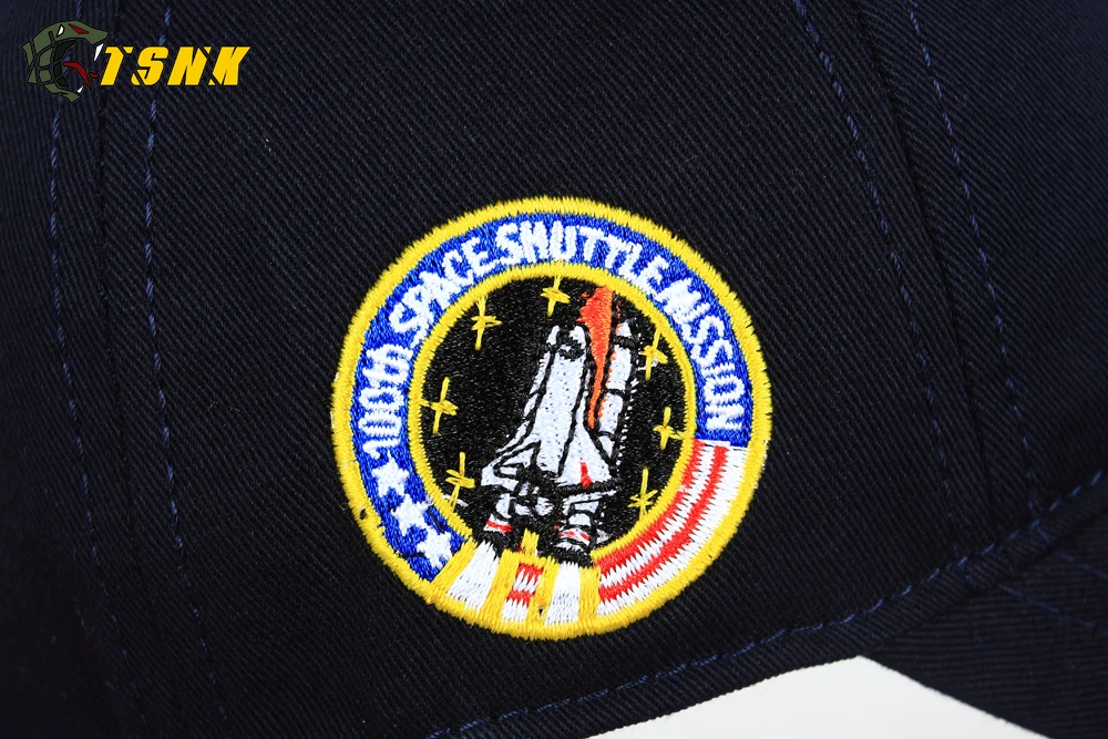 TSNK хлопчатобумажная вышивка &quotаэрокосмический/космический полет&quot Snapback шляпа