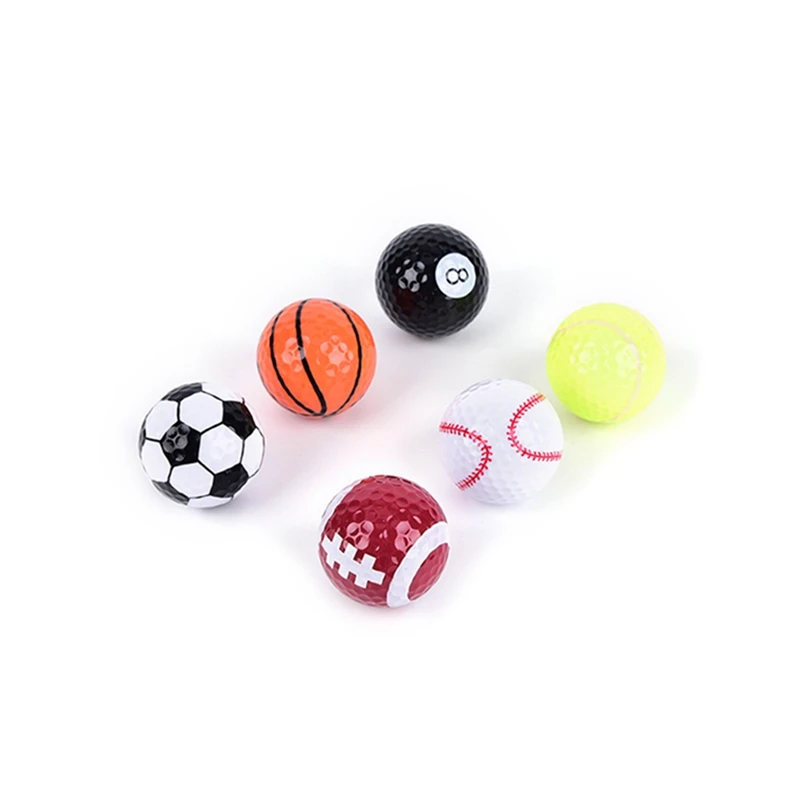 2019 6 PCs الجدة الملونة الرياضة كرات الجولف جولف لعبة الكرة مرونة قوية قوة ممارسة الرياضة مضحك هدية داخلي في الهواء الطلق