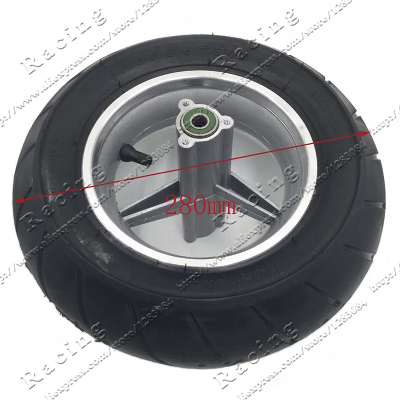 Rear Wheels 110/50 6.5 inch Pocket Bike Tyres Mini Racing bike tire tubeless vacuum for 47cc