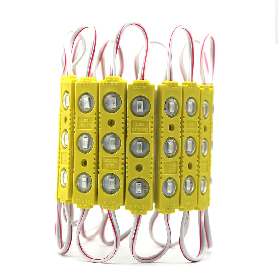 20Pcs 5730 LED Module DC12V 3LEDs Waterproof Outdoor Advertising Light Lamp Backlight for Billboard Warm White Red Green Blue Yellow (29)