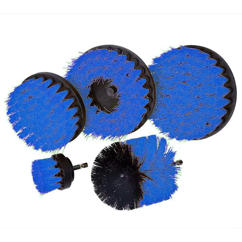 2 3.5 4 5 inch solid hollow Drill Power Scrub Clean Brush For Leather Plastic Wooden Furniture Cleaning Power Scrub, Blue