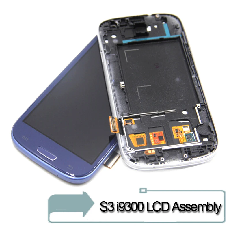 ЖК-дисплей для samsung Galaxy S III S3 i9300 + синий сенсорный экран дигитайзер сенсорная