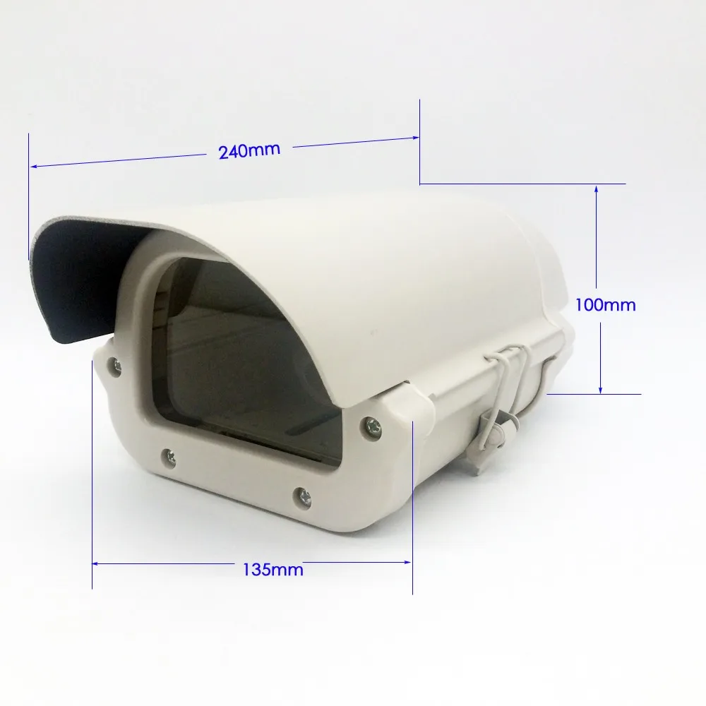Безопасность CCTV 6 дюймов камера коробка прозрачное стекло без объектива вырез kamera корпус Открытый водонепроницаемый корпус крышка из алюминиевого сплава