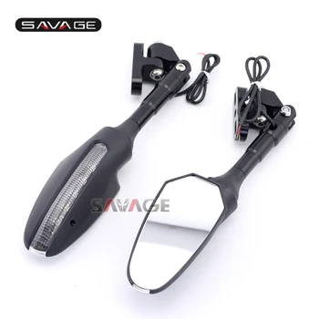 

For TRIUMPH DAYTONA 675 2006-2015 Motorcycle NEW Adjustable Side Rearview Mirror with LED Turn Signal