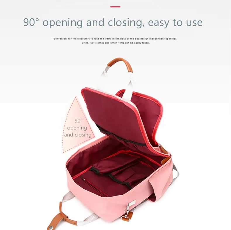 Детская сумка для подгузников, мам рюкзак для матерей подгузник сумка большой емкости водонепроницаемый органайзер для ухода за ребенком