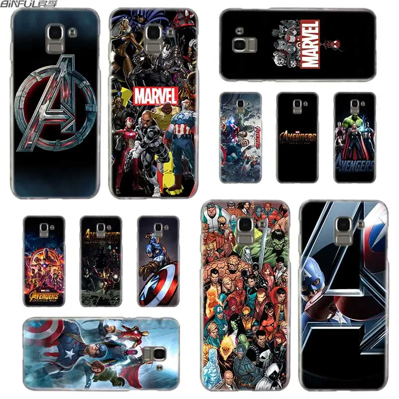 

BINFUL Transparent hard case for Samsung J3 J4 J5 J6 J7 J8 2015 2016 2017 EU 2018 Prime Max The Marvel Avengers