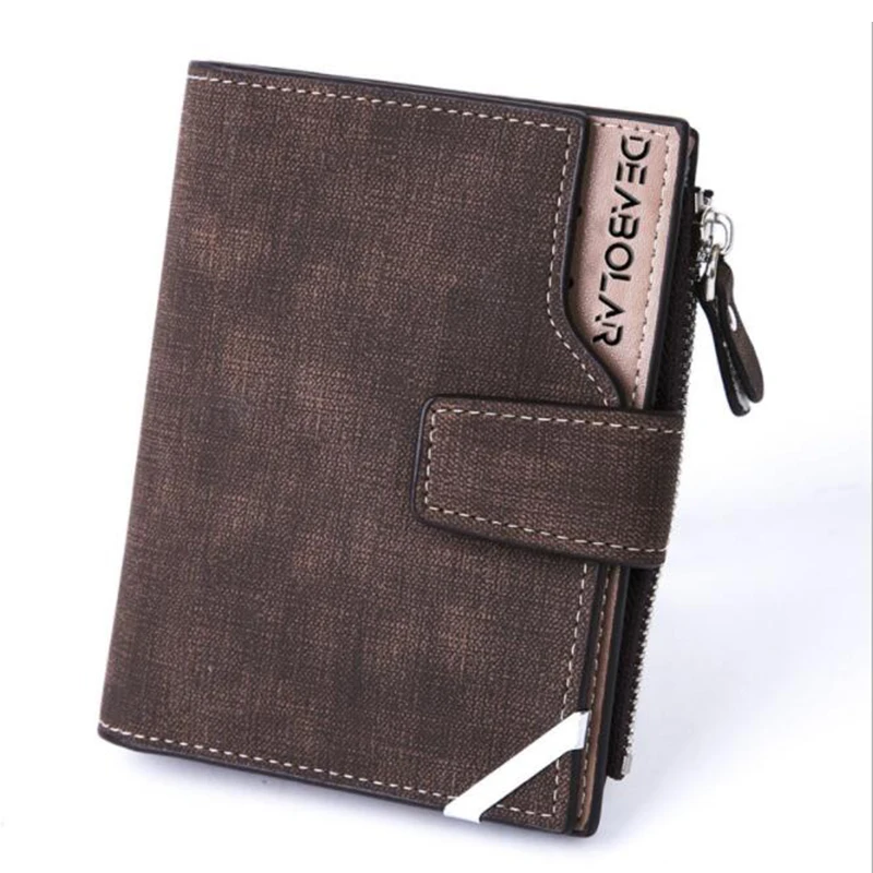 

New men's long wallet card package phase bag casual retro canvas pattern men's wallet factory stock 12.5cm