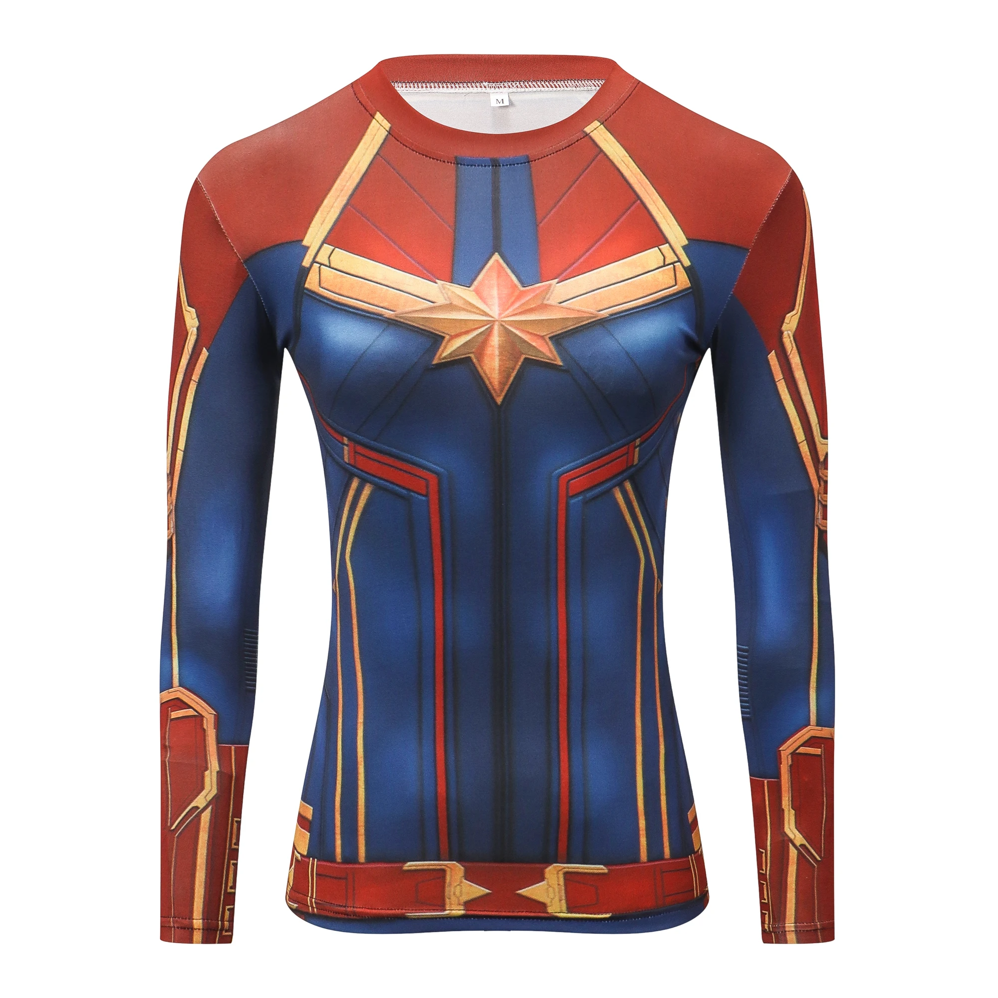 Avengers 4 Endgame 3D Printed Captain Marvel T-Shirt Women Compression Short Sleeve T-Shirt Women Cosplay Costume For Female image 4