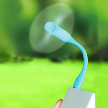 

FFFAS Mini Cute Portable Flexible USB Fan Bendable Removable USB Blower Gadgets Low Power Sound for Powerbank for PC for Laptop