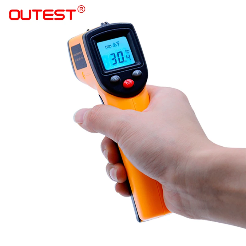 Digital Thermometer GM320 Red Laser Infrared Thermometer Non-Contact IR Pyrometer LCD Temperature Meter Gun Point non contact digital laser infrared thermometer type k input high temperature pyrometer ir laser point gun meter 50 to 1650 c