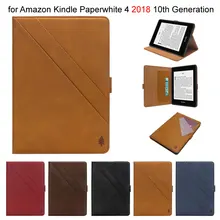 Кожаный флип-чехол для Amazon All-New Kindle Paperwhite выпущенный смарт-чехол Funda для Kindle Paperwhite 4 10 поколения