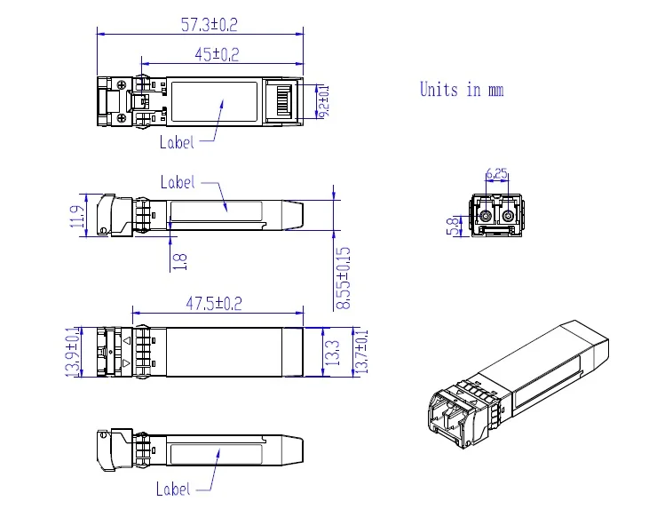 SFP28 Dimension