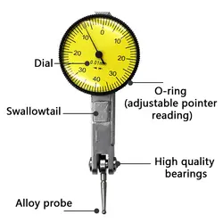 Водонепроницаемый 0-0,8 мм/0,01 мм циферблат индикатор набора индикатор для механического/поворотного измерения/измерения заготовки