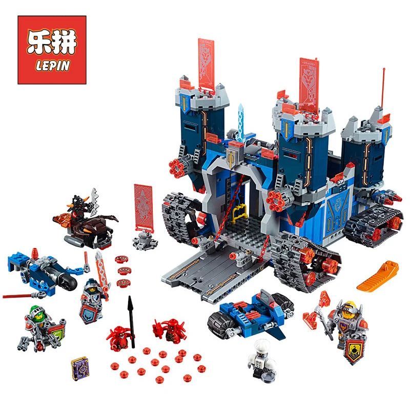 

Lepin 14006 Nexoes Set Knights the Fortrex Castle Building Blocks Bricks Compatible 70317 Toys For Children Boy Birthday Gifts
