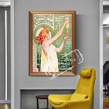 Cartel de cerveza de vino de Alcohol Vintage Absinthe Robette pinturas clásicas de lona carteles de pared pegatinas decoración del hogar regalo