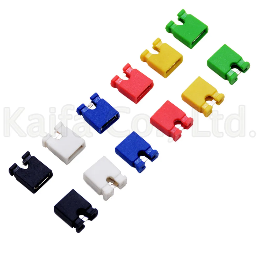 60pcs 2.54mm Pin Header Standard Computer Jumper Blocks Connector 3 1/2