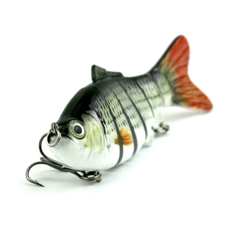 

2Pcs Fishing Bait 6 Segment Crank Wobbler 3D Lifelike Hard Fish bait 10cm Artificial Lures Tackle Fishing Lure 18g Swimbait