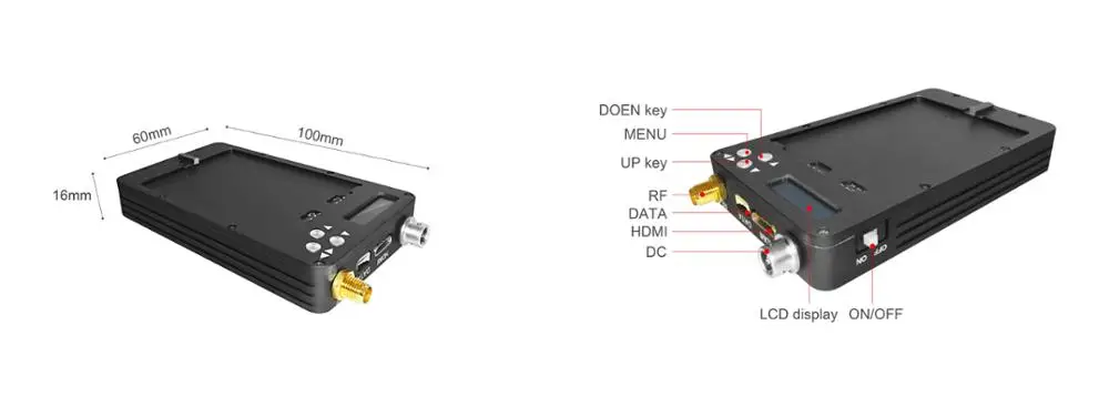 Мини видео передатчик COFDM HD 10 ~ 20 км для UAV / UGV LOS/NLOS Цифровая связь с большим