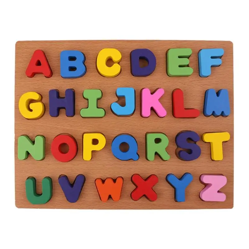 Деревянные головоломки буквы игрушки дети ребенок Алфавит ранняя развивающая игрушка трехмерные когнитивные интеллектуальные игрушки подарок - Цвет: 02