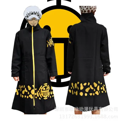 Новая японская Черная куртка с капюшоном из аниме One Piece Trafalgar Law популярный свитер