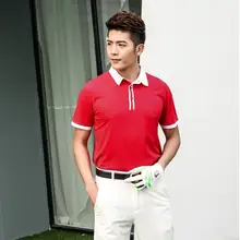 Летняя Спортивная одежда Мужская футболка для гольфа дышащая быстросохнущая рубашка поло с короткими рукавами Топы мужские спортивные тенниска Тенни