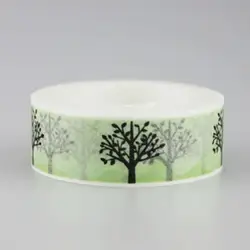 1,5 см Дерево клей клейкие ленты для Скрапбукинг DIY Craft Sticky деко маскировки японский Бумага васи клейкие ленты