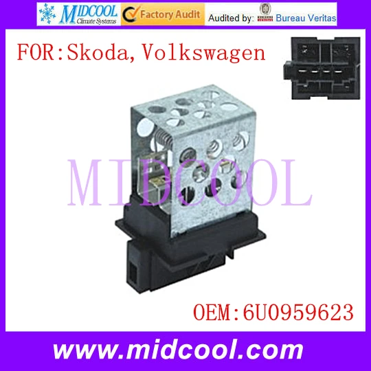 Нагреватель Вентилятора Двигателя Вентилятора Резистор использование OE НЕТ. 6U0959623 для VW Volkswagen Skoda