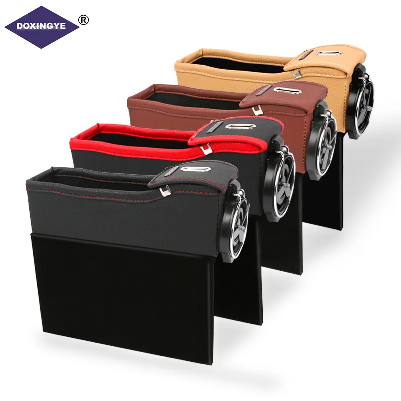 

DOXINGYE Car Seat Stowing Tidying Organizer Right Crevice Box Cup Holder Coin Box Multi-function Extended Car Space Storage Box