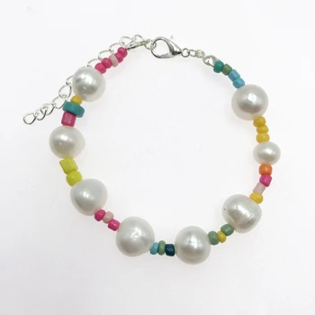 

2019 NEW Bracelet Jewelry Multi-Color Fancy Beads Genuine Freshwater Pearl Bracelet for Women Daily Wearing Accessories