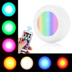 Светодиодный светильник под шкафом RGB 13 цветов сенсорный датчик затемнения ночной Точечный светильник лестница Прихожая кухня шкаф