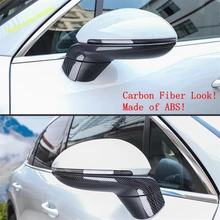 Lapetus зеркало заднего вида защитная полоса крышка отделка ABS для Porsche Cayenne матовый яркий углеродного волокна вид