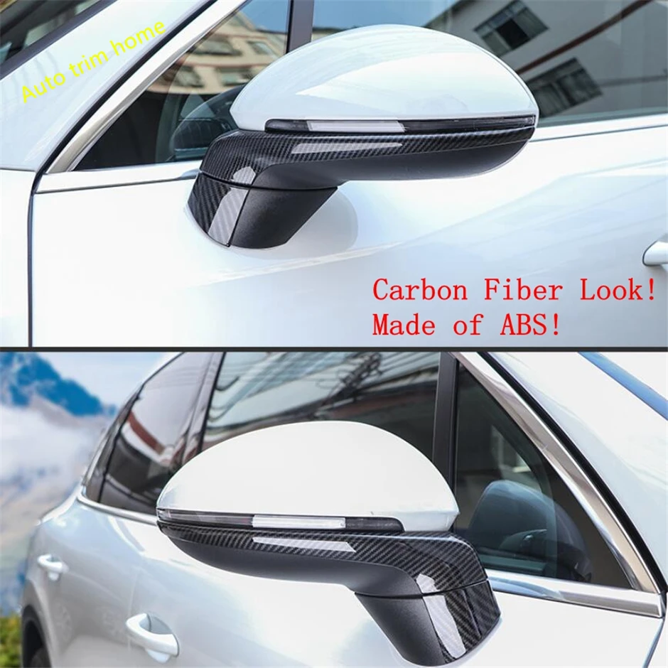 

Lapetus Rearview Mirror Protect Strip Cover Trim ABS For Porsche Cayenne 2018 2019 Matt Bright Carbon Fiber Look