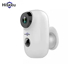 Hiseeu C10 беспроводной IP перезаряжаемый аккумулятор для камеры видеонаблюдения камеры безопасности PIR водонепроницаемый детектор движения