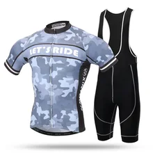 XINTOWN камуфляж Велоспорт Джерси короткий рукав велосипед комплект одежды для велоспорта нагрудник шорты