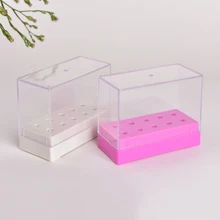 1 шт., профессиональный держатель для сверл с 10 отверстиями белого цвета для выставки, держатель для сверл для ногтей, маникюрные инструменты, 7,9*3,7*6,2 см