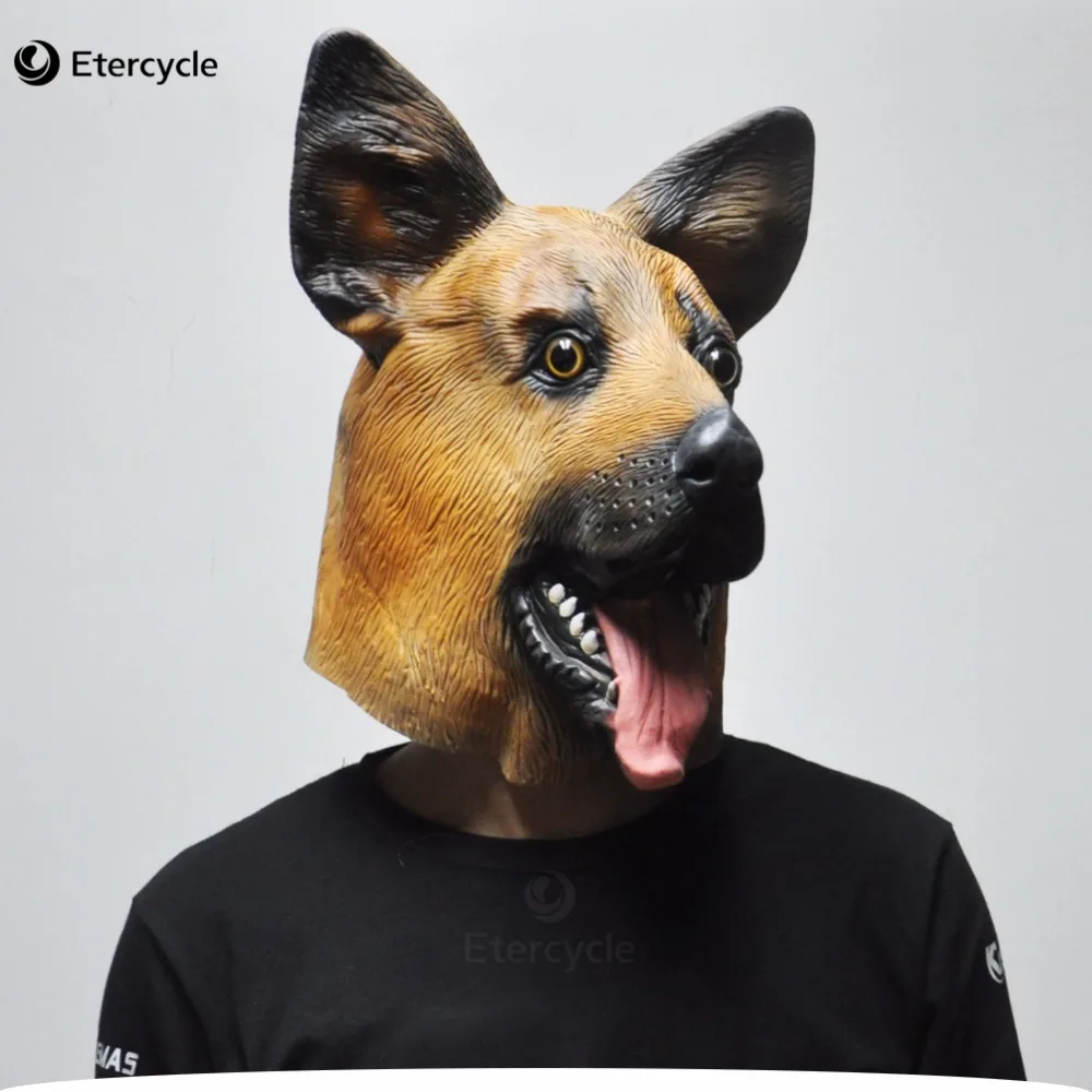 Police Dog Masks Halloween Latex Mask Realistic Animal Cosplay Props