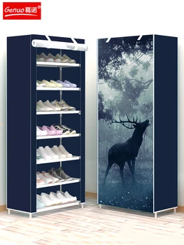 

Shoe Rack Simple Multi-storey Dust-proof Household Assembly Economic Provincial Space Dormitory Entrance Small Shoe Rack Shoe Ca