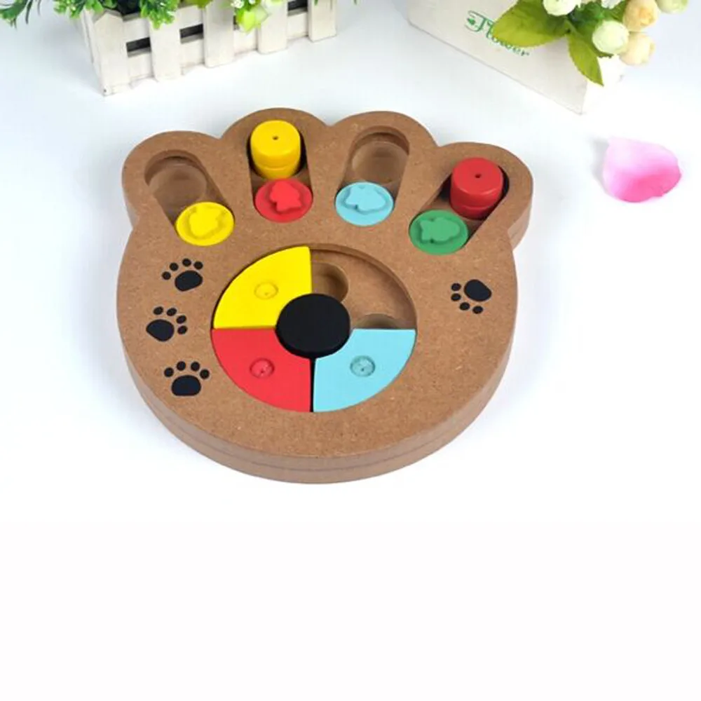 Новая игра-головоломка для домашних собак, обучающая деревянная игра IQ, Интерактивная игрушечная еда, дозирующая головоломка, скрытие и поиск, улучшение IQ, здоровое развитие