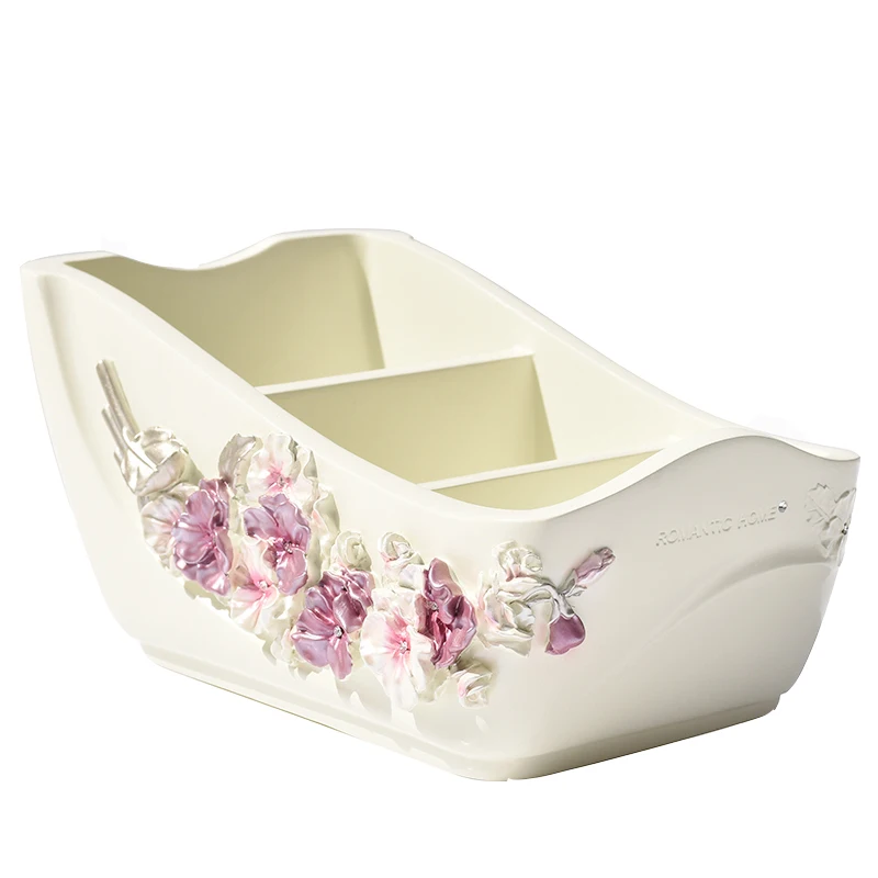 Waterproof Handmade Office Storage Box European Makeup Cosmetic Remote Control Sundries Basket Resin Desktop Articles Organizer Waterproof Handmade Office Storage Box European Makeup Cosmetic Remote Control Sundries Basket Resin Desktop Articles Organizer